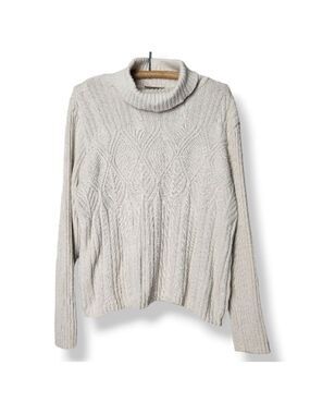 Vintage Special Request by Parkhurst Knit Cable Knit Turtleneck Sweater